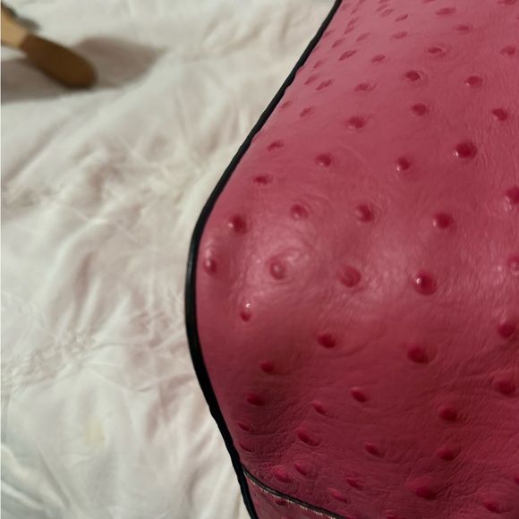 Dooney & Bourke Pink Ostrich-Embossed Tote - Picture 11 of 15